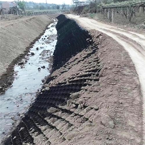 MSWEGKRE Geogrid Soil Reinforcement - Erosion Control Retaining Walls, DIY Cuttable Slope/Embankment Gravel Stabilizer 33 30 26 23 19 10 3 Ft, Arenas Horse Farm Foldable Permeable Grids~/